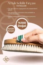%100 Doğal At Kılı Selülit Fırçası - Görsel 3