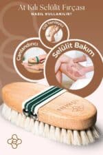 %100 Doğal At Kılı Selülit Fırçası - Görsel 4