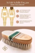 %100 Doğal At Kılı Selülit Fırçası - Görsel 5