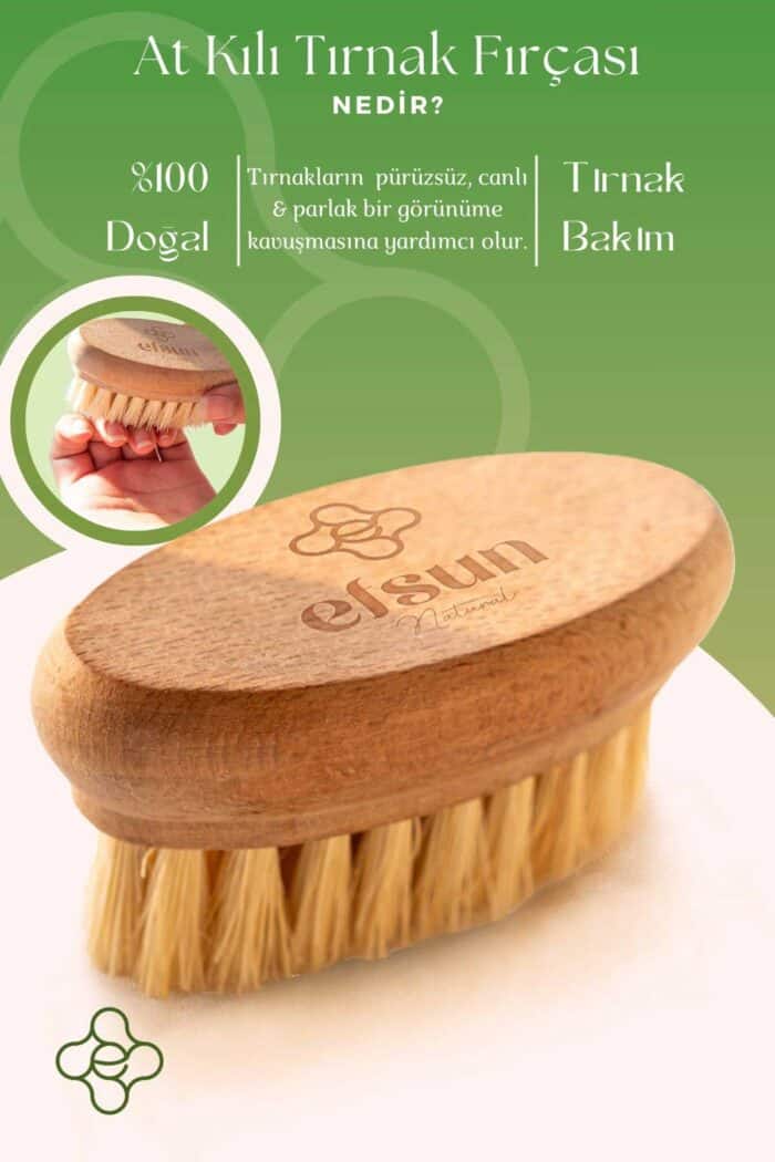 %100 Doğal At Kılı Tırnak Fırçası - Görsel 2