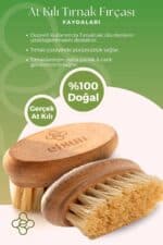%100 Doğal At Kılı Tırnak Fırçası - Görsel 3