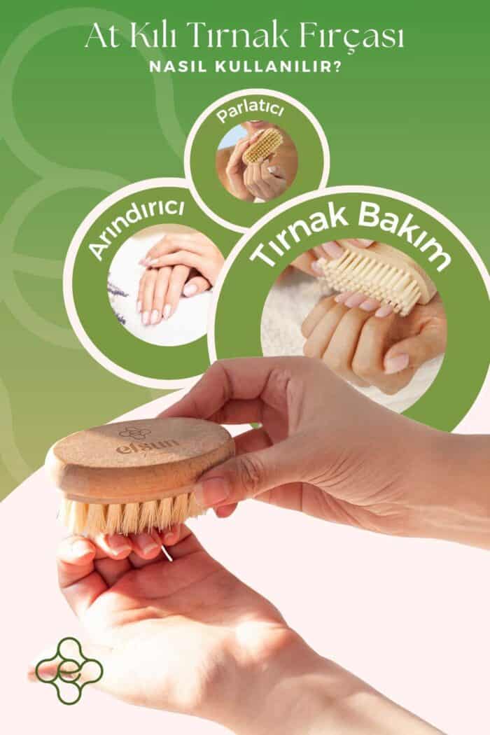 %100 Doğal At Kılı Tırnak Fırçası - Görsel 4