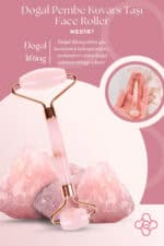 Pembe Kuvars Face Roller Yüz Masaj Taşı - Görsel 4